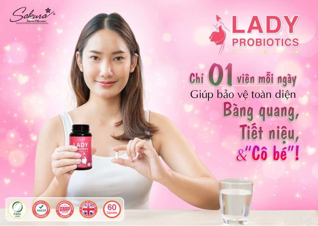 Bảo vệ và chăm sóc "cô bé" chỉ với 1 viên Sakura Lady Probiotics mỗi ngày.